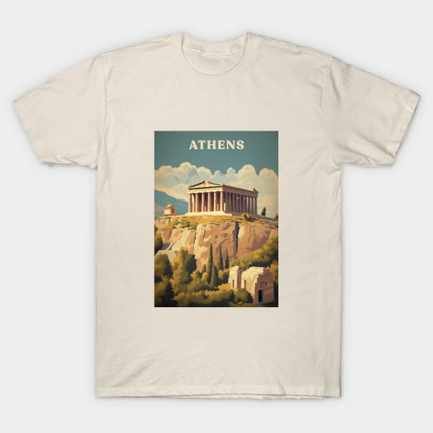 Athens T-Shirt by Retro Travel Design